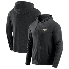 New Orleans Saints J. Palmer Players Lounge Tri-Blend Full-Zip Hoodie Dark Heather Gray | NFL