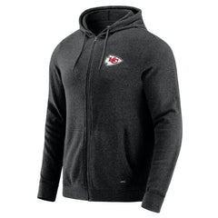 Kansas City Chiefs J. Palmer Players Lounge Tri-Blend Full-Zip Hoodie Dark Heather Gray | NFL