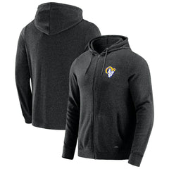 Los Angeles Rams J. Palmer Players Lounge Tri-Blend Full-Zip Hoodie Dark Heather Gray | NFL