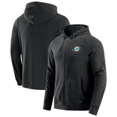 Miami Dolphins J. Palmer Players Lounge Tri-Blend Full-Zip Hoodie Dark Heather Gray | NFL