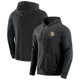 Minnesota Vikings J. Palmer Players Lounge Tri-Blend Full-Zip Hoodie Dark Heather Gray | NFL
