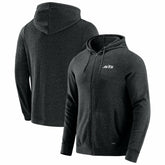New York Jets J. Palmer Players Lounge Tri-Blend Full-Zip Hoodie Dark Heather Gray | NFL