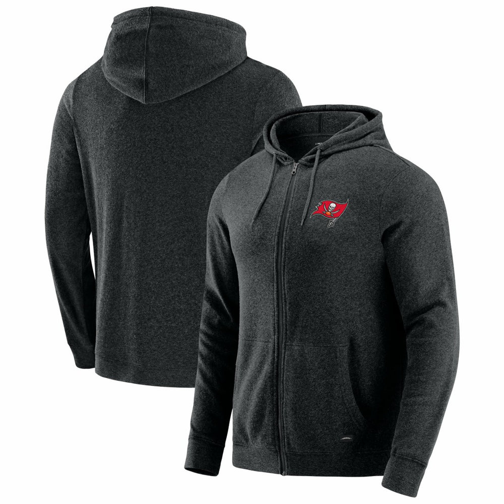 Tampa Bay Buccaneers J. Palmer Players Lounge Tri-Blend Full-Zip Hoodie Dark Heather Gray | NFL