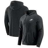 Philadelphia Eagles J. Palmer Players Lounge Tri-Blend Full-Zip Hoodie Dark Heather Gray | NFL