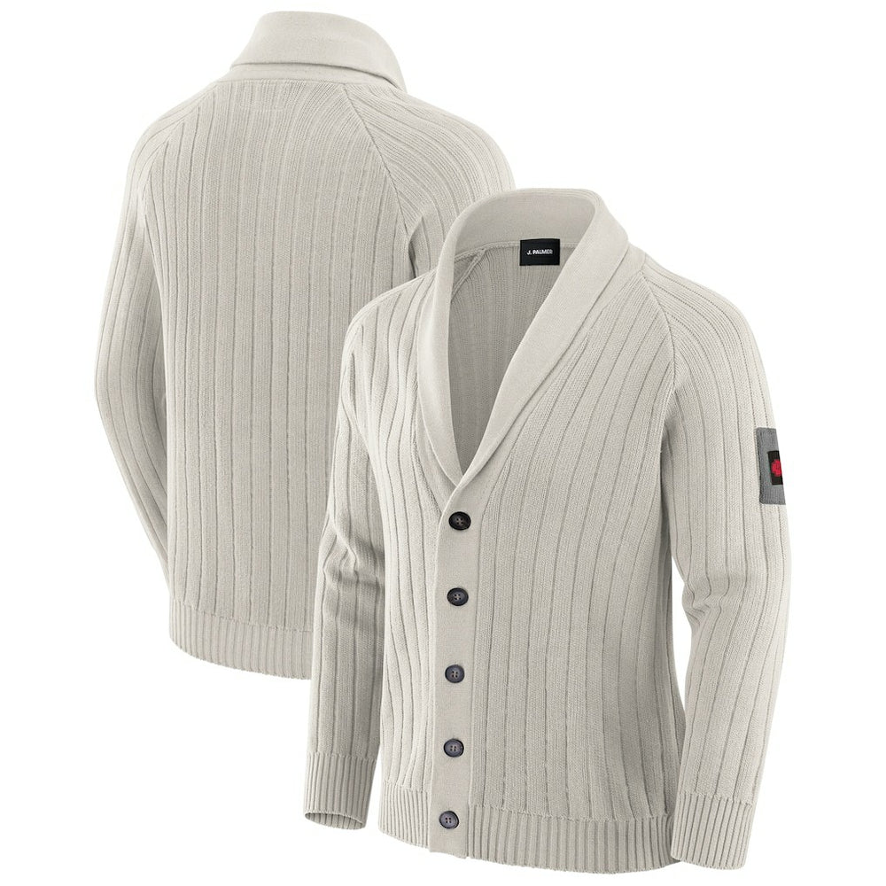Kansas City Chiefs J. Palmer The Playmaker Cardigan Raglan Sweater Gray | NFL