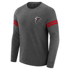 Atlanta Falcons J. Palmer Players Lounge Raglan Tri-Blend Sweatshirt Dark Heather Gray | NFL