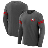 San Francisco 49ers J. Palmer Players Lounge Raglan Tri-Blend Sweatshirt Dark Heather Gray | NFL