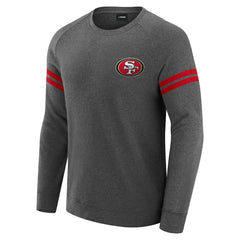 San Francisco 49ers J. Palmer Players Lounge Raglan Tri-Blend Sweatshirt Dark Heather Gray | NFL