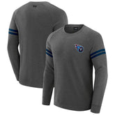 Tennessee Titans J. Palmer Players Lounge Raglan Tri-Blend Sweatshirt Dark Heather Gray | NFL