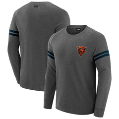 Chicago Bears J. Palmer Players Lounge Raglan Tri-Blend Sweatshirt Dark Heather Gray | NFL