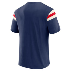 New York Giants Darius Rucker Collection Distressed Throwback Shoulder Stripe T-Shirt Royal | Fanatics