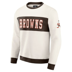 Cleveland Browns Darius Rucker Collection Colorblock Pullover Sweatshirt Cream | Fanatics