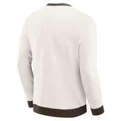 Cleveland Browns Darius Rucker Collection Colorblock Pullover Sweatshirt Cream | Fanatics