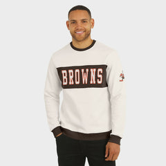 Cleveland Browns Darius Rucker Collection Colorblock Pullover Sweatshirt Cream | Fanatics