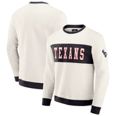 Houston Texans Darius Rucker Collection Colorblock Pullover Sweatshirt Cream | Fanatics