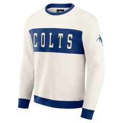 Indianapolis Colts Darius Rucker Collection Colorblock Pullover Sweatshirt Cream | Fanatics