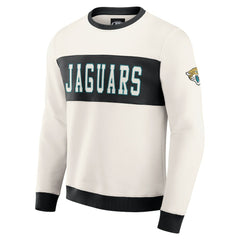 Jacksonville Jaguars Darius Rucker Collection Colorblock Pullover Sweatshirt Cream | Fanatics