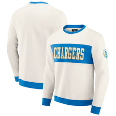 Los Angeles Chargers Darius Rucker Collection Colorblock Pullover Sweatshirt Cream | Fanatics