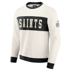New Orleans Saints Darius Rucker Collection Colorblock Pullover Sweatshirt Cream | Fanatics