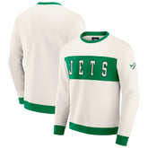 New York Jets Darius Rucker Collection Colorblock Pullover Sweatshirt Cream | Fanatics