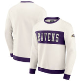 Baltimore Ravens Darius Rucker Collection Colorblock Pullover Sweatshirt Cream | Fanatics