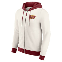 Washington Commanders Darius Rucker Collection Distressed Graphics Full-Zip Hoodie Cream | Fanatics
