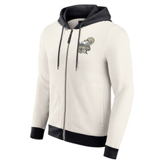 New Orleans Saints Darius Rucker Collection Distressed Graphics Full-Zip Hoodie Cream | Fanatics