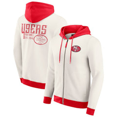 San Francisco 49ers Darius Rucker Collection Distressed Graphics Full-Zip Hoodie Cream | Fanatics