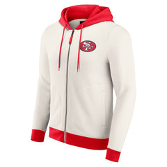 San Francisco 49ers Darius Rucker Collection Distressed Graphics Full-Zip Hoodie Cream | Fanatics