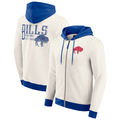 Buffalo Bills Darius Rucker Collection Distressed Graphics Full-Zip Hoodie Cream | Fanatics