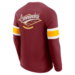Washington Commanders Darius Rucker Collection Waffle-Knit Raglan Long Sleeve Henley T-Shirt Burgundy | Fanatics