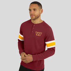 Washington Commanders Darius Rucker Collection Waffle-Knit Raglan Long Sleeve Henley T-Shirt Burgundy | Fanatics