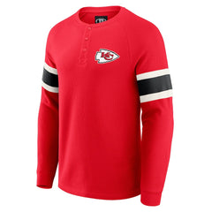 Kansas City Chiefs Darius Rucker Collection Waffle-Knit Raglan Long Sleeve Henley T-Shirt Red | Fanatics