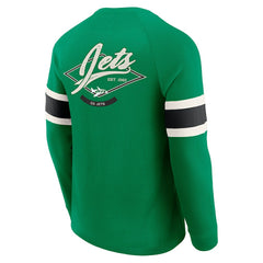 New York Jets Darius Rucker Collection Waffle-Knit Raglan Long Sleeve Henley T-Shirt Kelly Green | Fanatics