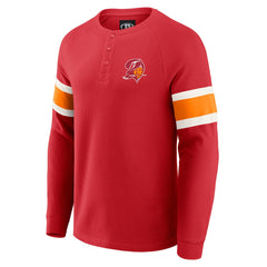 Tampa Bay Buccaneers Darius Rucker Collection Waffle-Knit Raglan Long Sleeve Henley T-Shirt Red | Fanatics