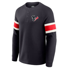 Houston Texans Darius Rucker Collection Waffle-Knit Raglan Long Sleeve Henley T-Shirt Navy | Fanatics