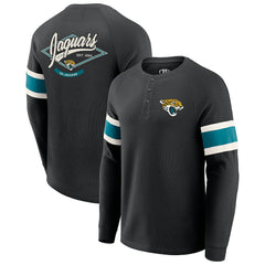 Jacksonville Jaguars Darius Rucker Collection Waffle-Knit Raglan Long Sleeve Henley T-Shirt Black | Fanatics