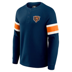 Chicago Bears Darius Rucker Collection Waffle-Knit Raglan Long Sleeve Henley T-Shirt Navy | Fanatics