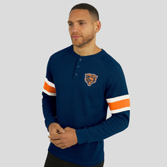 Chicago Bears Darius Rucker Collection Waffle-Knit Raglan Long Sleeve Henley T-Shirt Navy | Fanatics