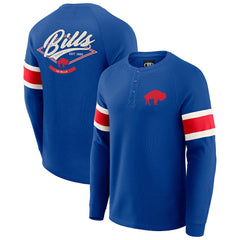 Buffalo Bills Darius Rucker Collection Waffle-Knit Raglan Long Sleeve Henley T-Shirt Royal | Fanatics