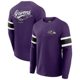 Baltimore Ravens Darius Rucker Collection Waffle-Knit Raglan Long Sleeve Henley T-Shirt Purple | Fanatics