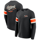 Cincinnati Bengals Darius Rucker Collection Waffle-Knit Raglan Long Sleeve Henley T-Shirt Black | Fanatics