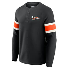 Cincinnati Bengals Darius Rucker Collection Waffle-Knit Raglan Long Sleeve Henley T-Shirt Black | Fanatics