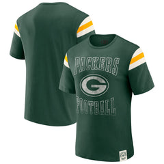 Green Bay Packers Darius Rucker Collection Football Stripe Sleeve T-Shirt Green | Fanatics