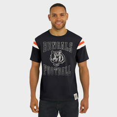 Cincinnati Bengals Darius Rucker Collection Football Stripe Sleeve T-Shirt Black | Fanatics