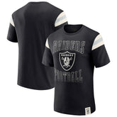 Las Vegas Raiders Darius Rucker Collection Football Stripe Sleeve T-Shirt Black | Fanatics