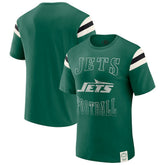 New York Jets Darius Rucker Collection Football Stripe Sleeve T-Shirt Green | Fanatics