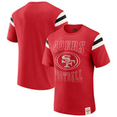 San Francisco 49ers Darius Rucker Collection Football Stripe Sleeve T-Shirt Scarlet | Fanatics