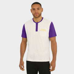 Minnesota Vikings Darius Rucker Collection Henley Colorblock Slub Pocket T-Shirt Cream | Fanatics