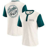 Philadelphia Eagles Darius Rucker Collection Henley Colorblock Slub Pocket T-Shirt Cream | Fanatics